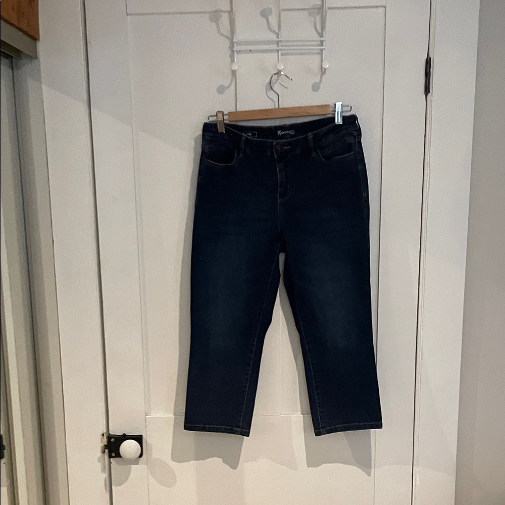 Revolution Dark Blue Denim Capri